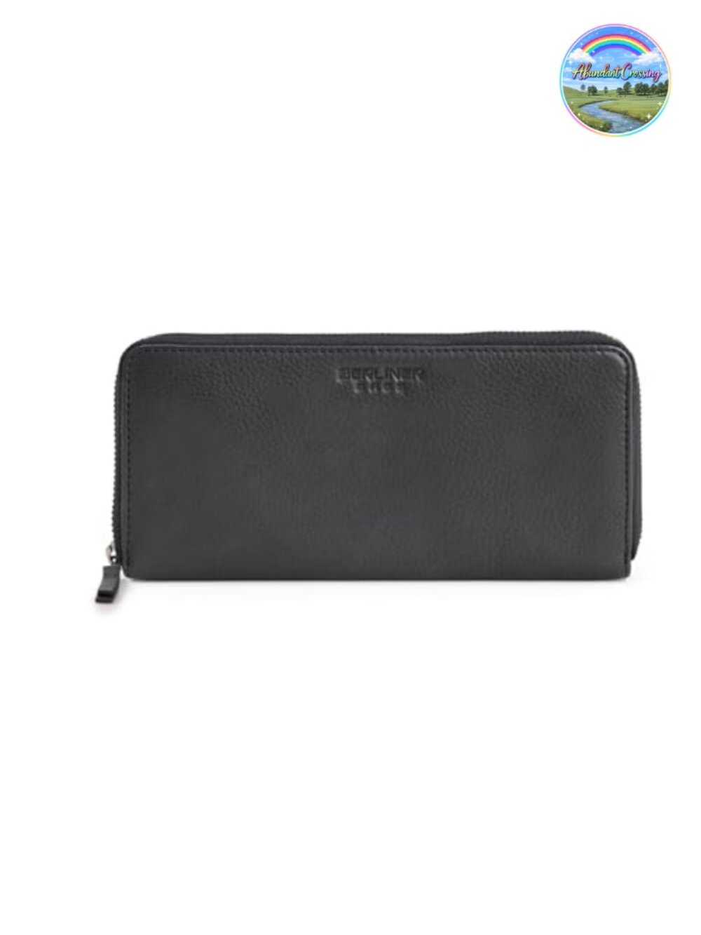 Genuine Leather Zip Wallet RFID Blocking Large Capacity Card Holder